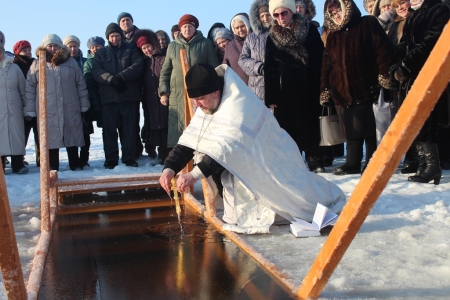 Крещение. Обряд освящения воды. Лаишево. ФОТОРЕПОРТАЖ