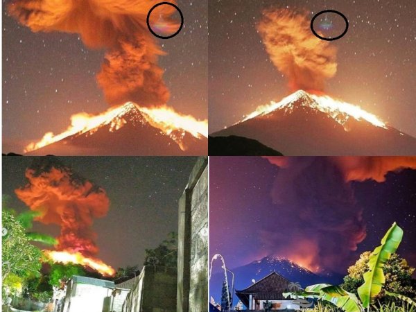 Индонезия «захлебнется» лавой  – Очевидцы заметили НЛО во время извержения Агунга