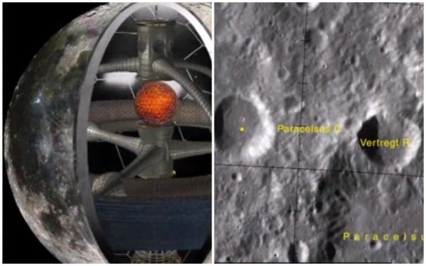 Пришельцы живут в Луне. 300-километровый бункер найден внутри спутника